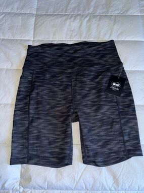 Women's Black Patterned Bike Shorts